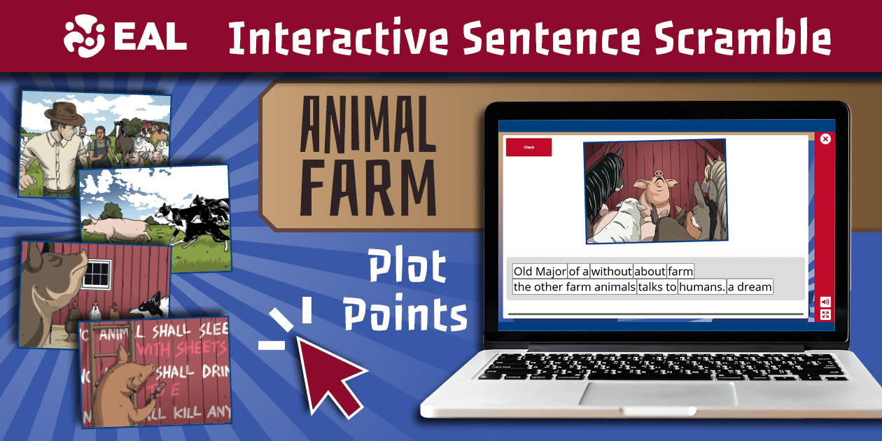 Animal Farm Plot Points Sentence Scramble Game