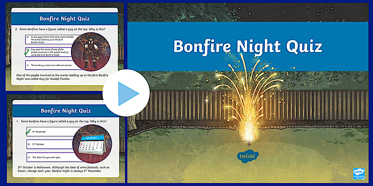KS2 Bonfire Night Quick Quiz (teacher made) - Twinkl