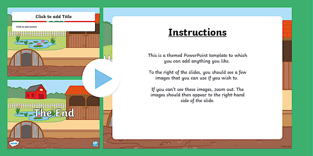 Free Kid #39 s Farm PowerPoint Template: Download from Twinkl