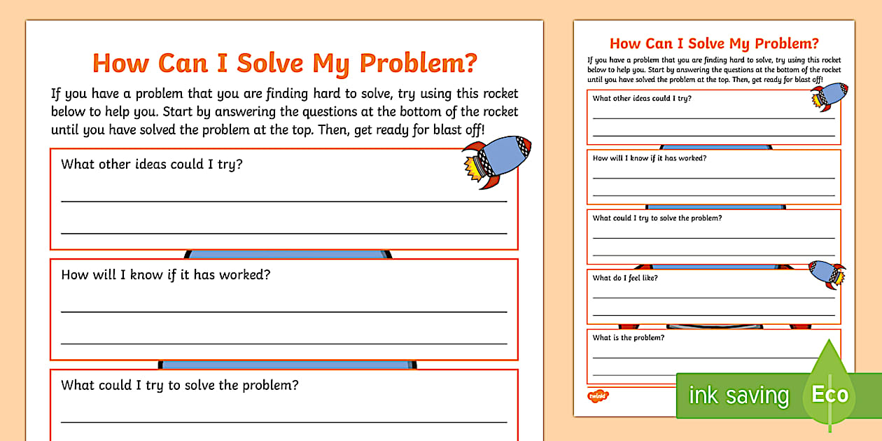 How Can I Solve My Problem? Worksheet (Teacher-Made)