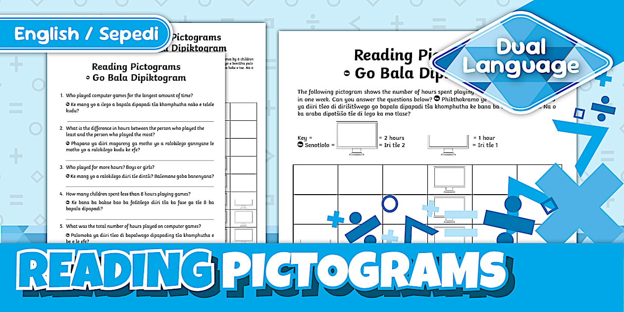 Grade 4 Maths Reading Pictograms Sepedi/English