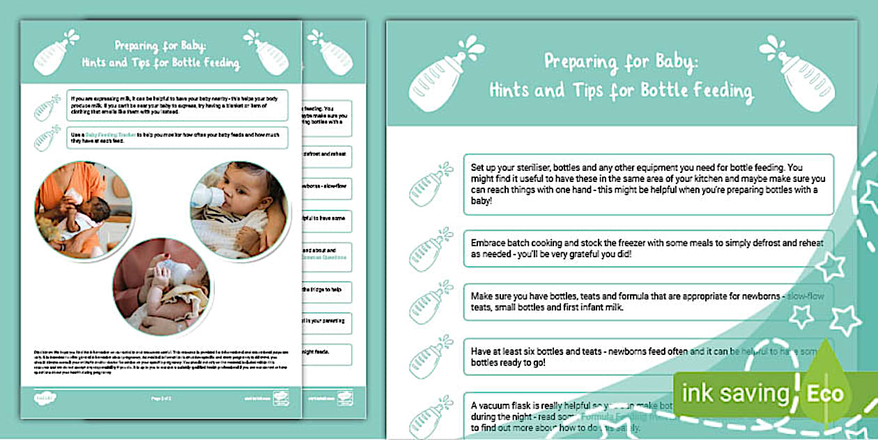 FREE! - Preparing for Baby: Bottle Feeding Tips - Twinkl