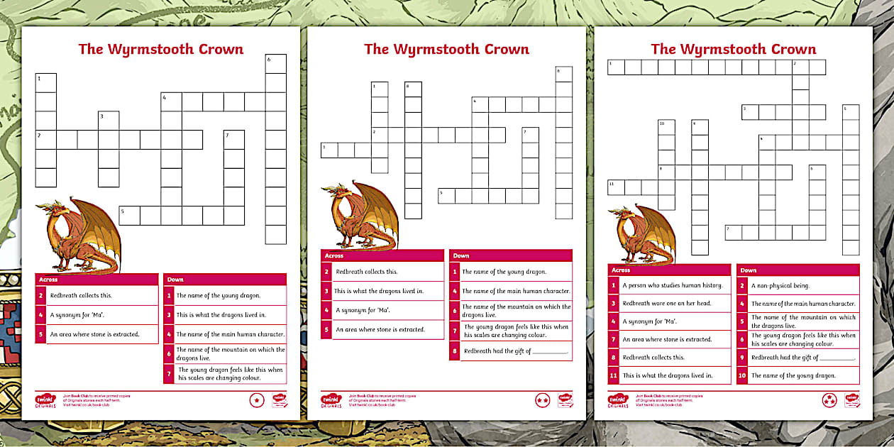 Black and White The Wyrmstooth Crown Differentiated Crossword