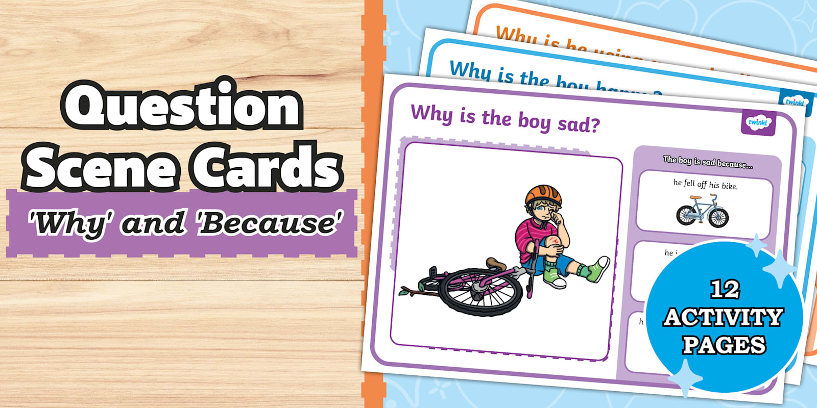 'Why' and 'Because' Question Scene Cards