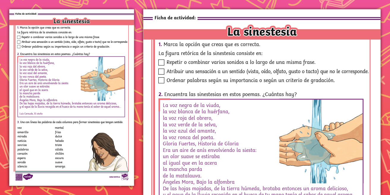 Ficha de actividad: La sinestesia