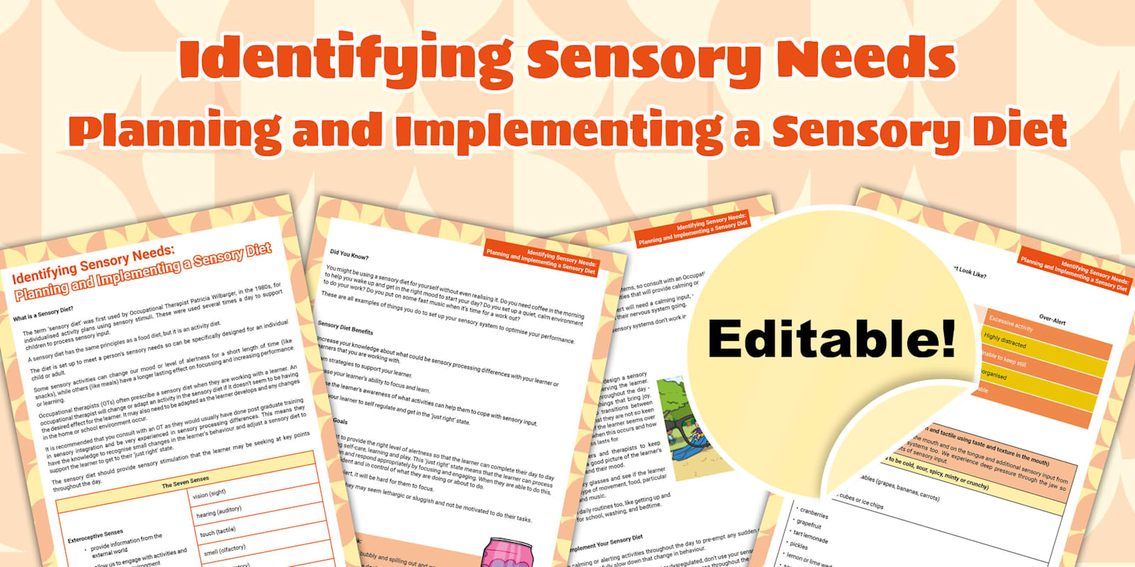 OT: Identifying Sensory Needs: Planning and Implementing a Sensory Diet