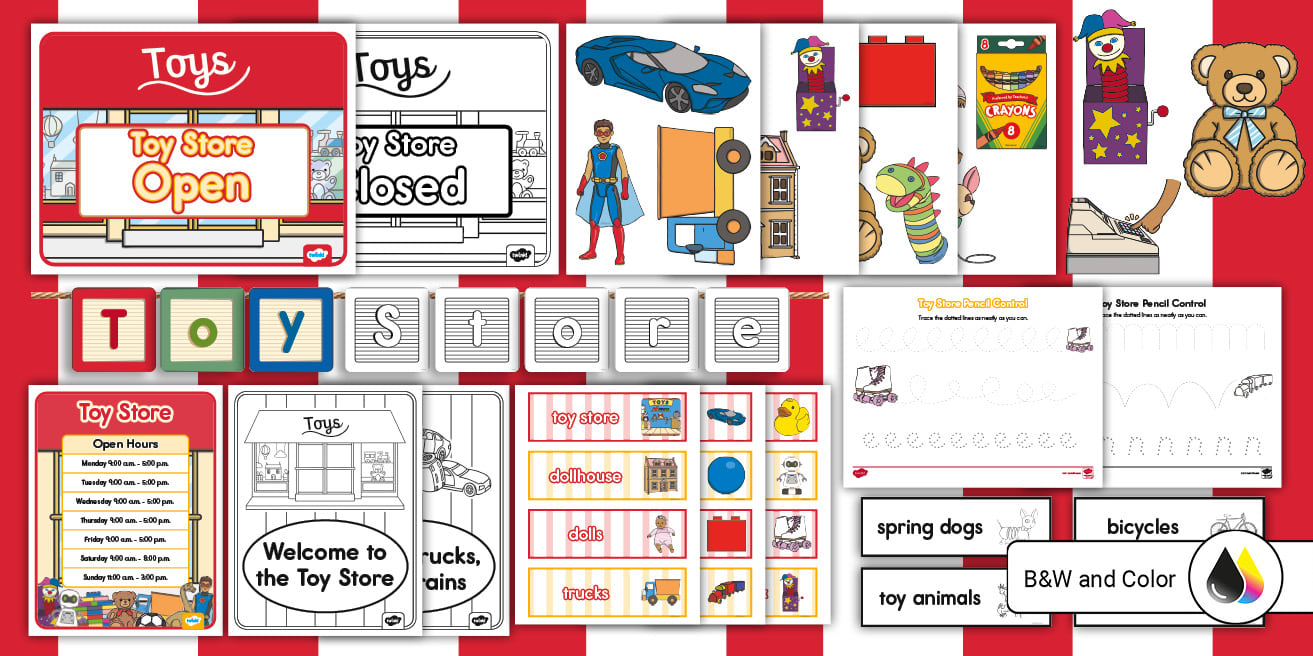 Toy Store Dramatic Play Pack