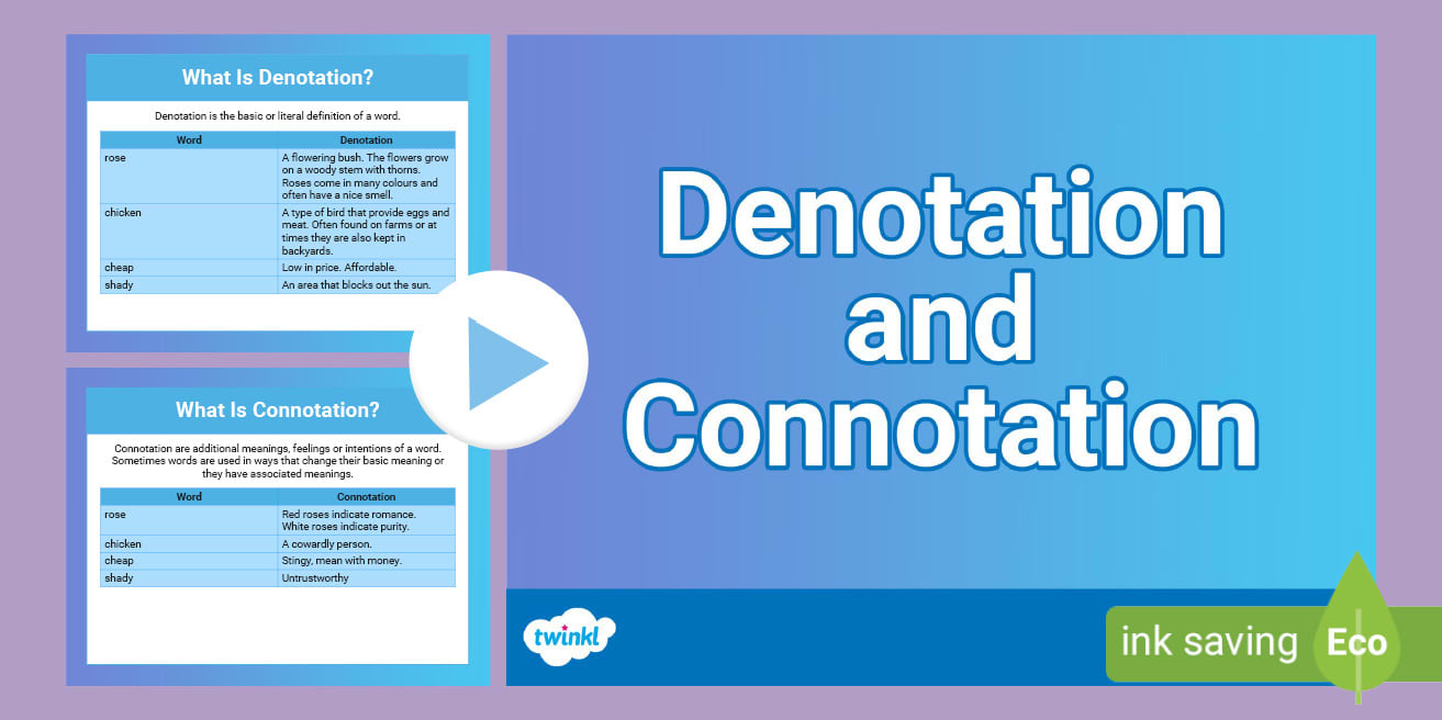 Connotation vs Denotation PowerPoint