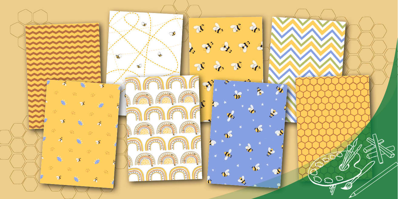 World Bee Day Pattern Posters Pack