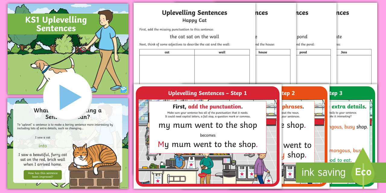 KS1 Uplevelling Sentences Activity Pack