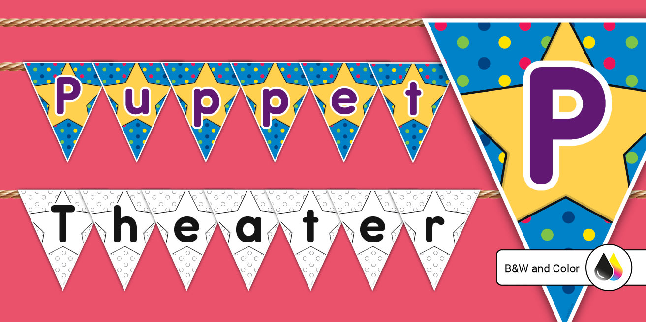 Puppet Theater Dramatic Play Bunting