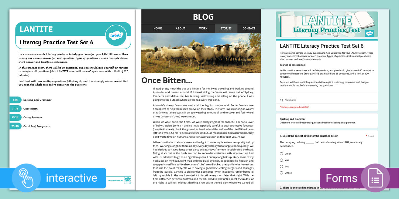 Lantite Literacy Practice Questions Teacher Made Twinkl