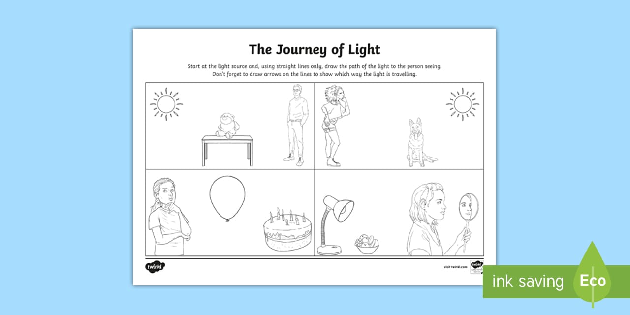 Light Path Worksheet Arrow Of Light Worksheet