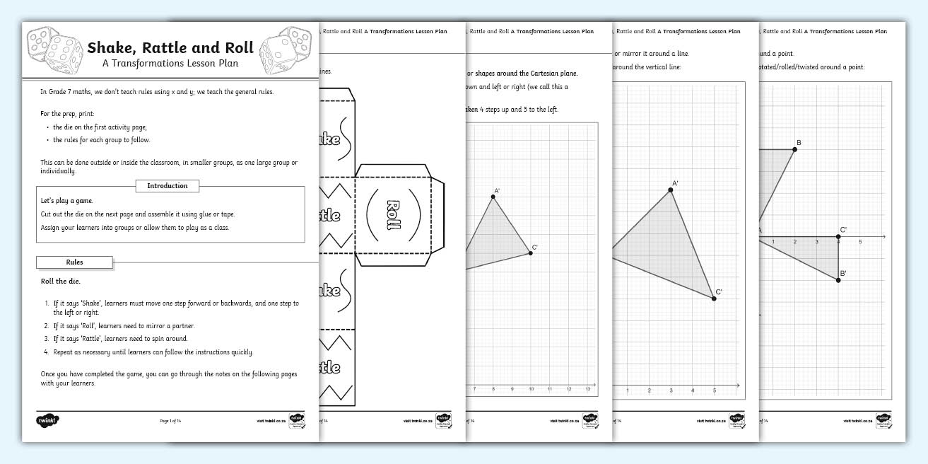 Shake, Rattle and Roll: A Transformations Lesson Plan