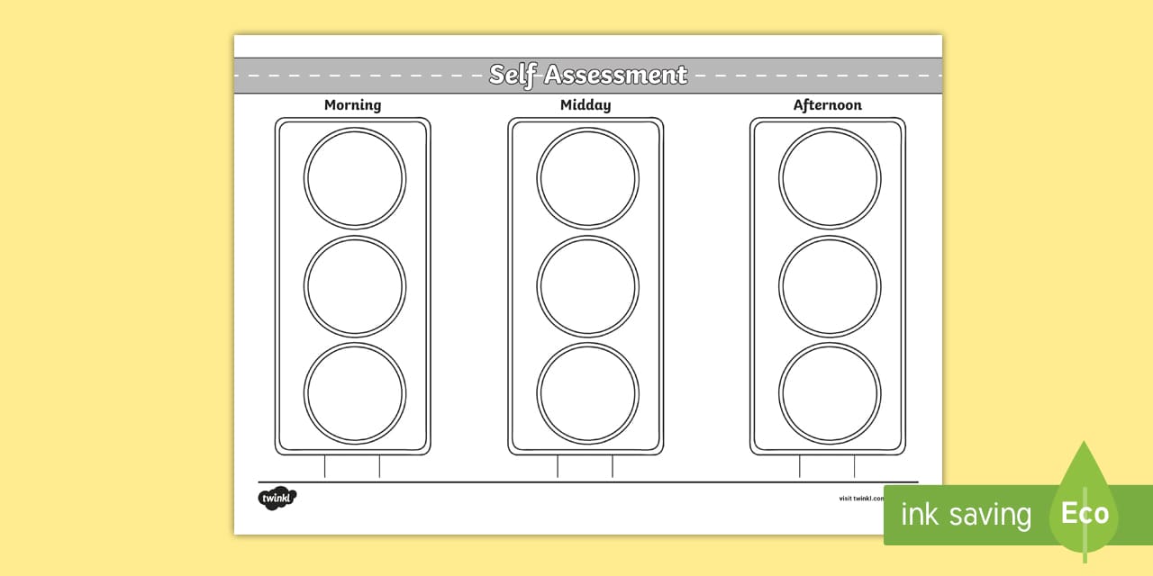 t c 8165 self assessment traffic lights activity sheet ver 1 self assessment traffic lights worksheet