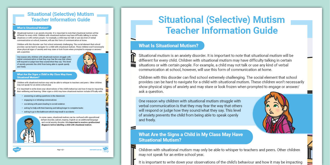A Teacher’s Guide to Selective Mutism