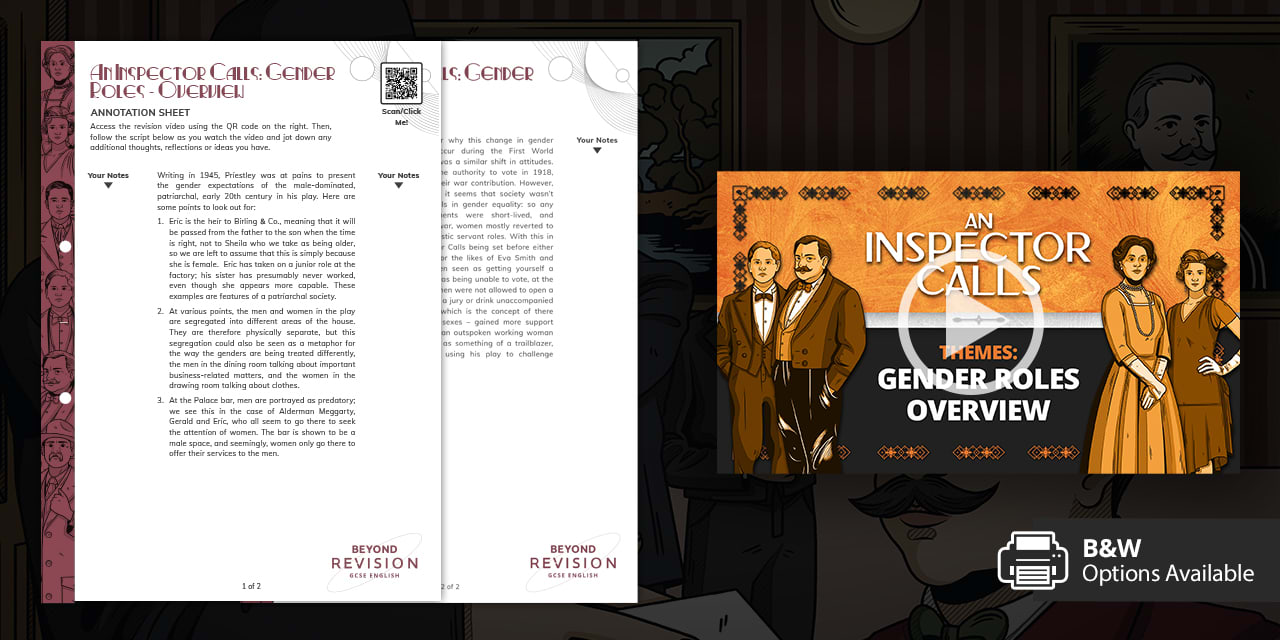 Themes: Gender Roles Overview | An Inspector Calls | Quickfire Video