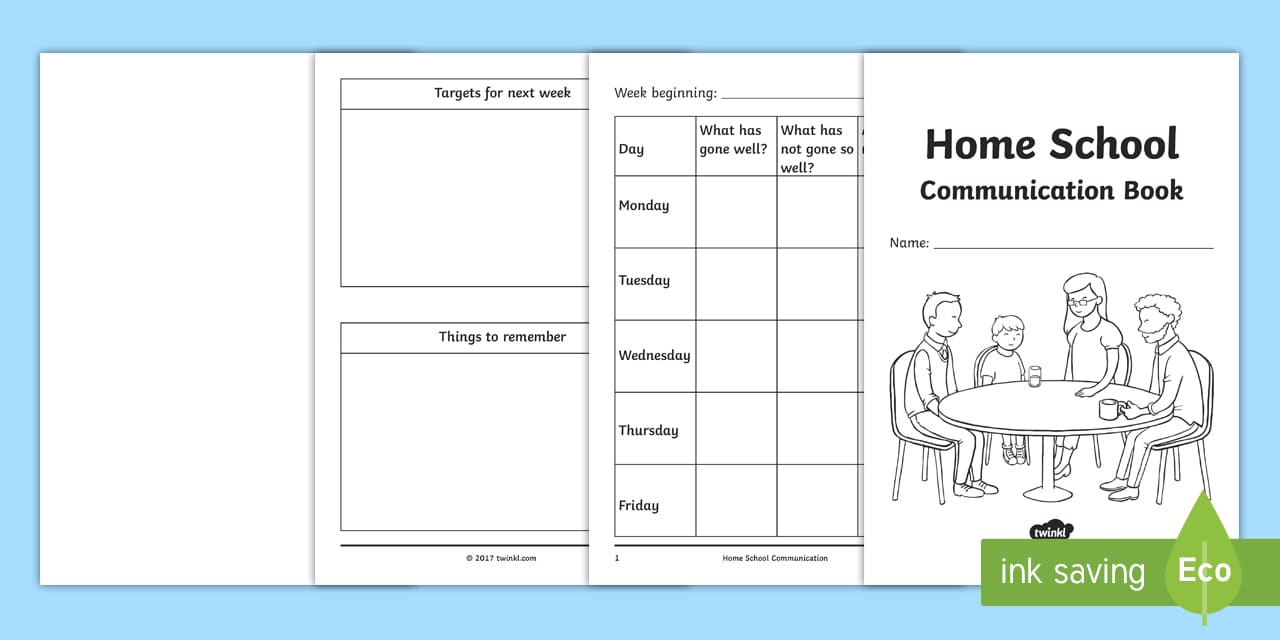 Home School Communication Book Primary