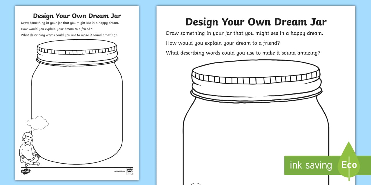 Design Your Own Dream Jar Worksheet Worksheet Transition, New