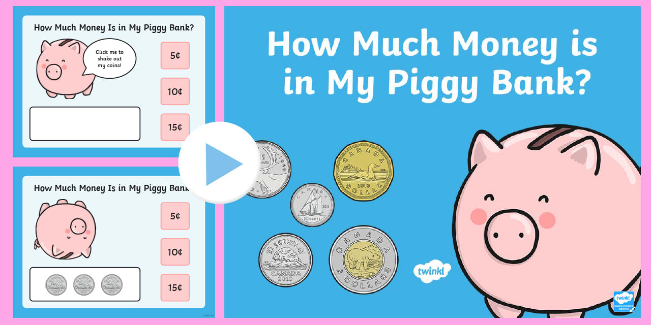 How Much Money is in My Piggy Bank PowerPoint Game