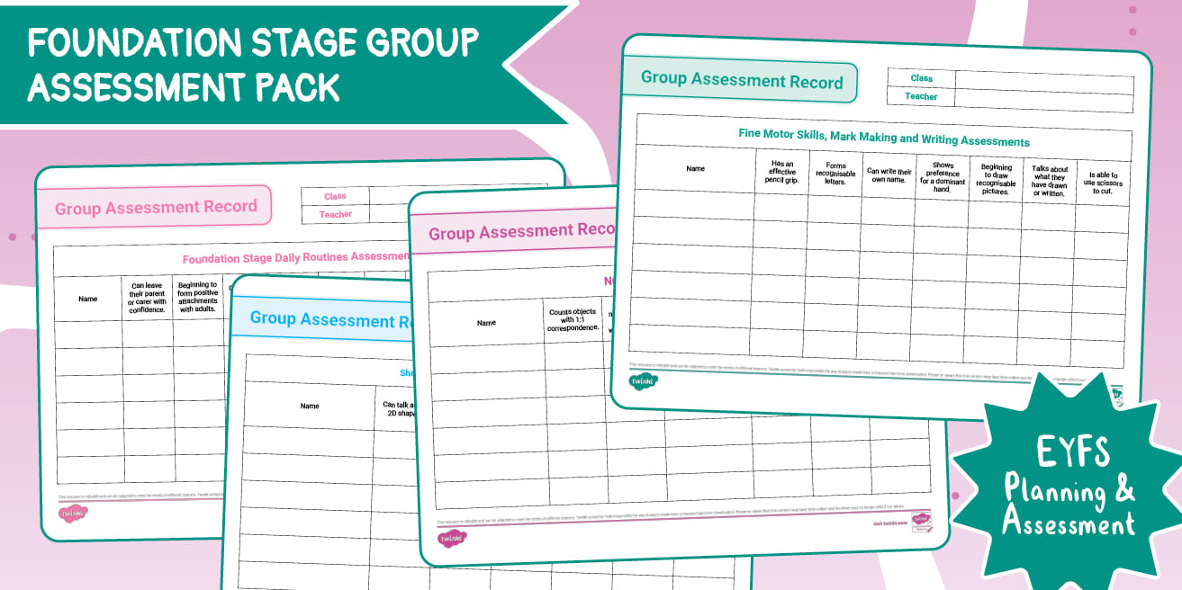 Northern Ireland EYFS Foundation Stage Group Assessment Pack