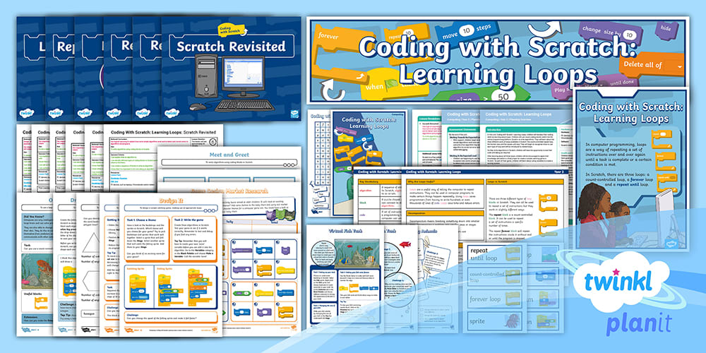 Computing: Coding with Scratch: Learning Loops: Year 3 Unit Pack