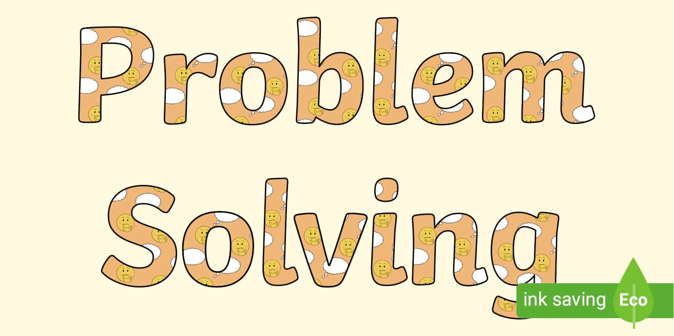 Problem Solving Display Lettering