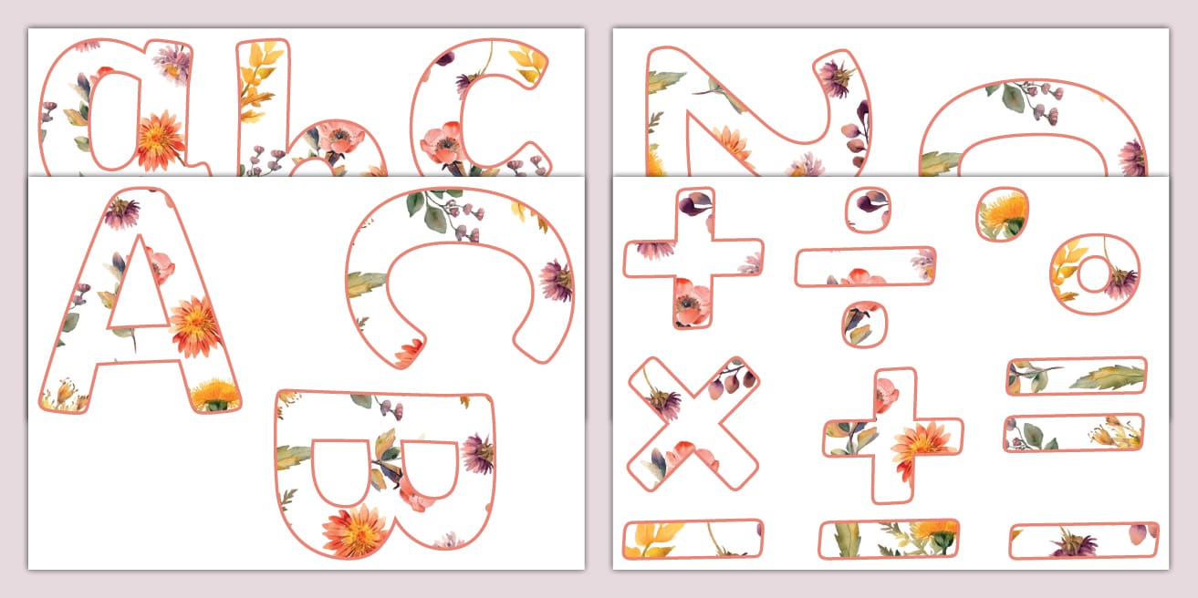 Wildflower Botanical Lettering Pack