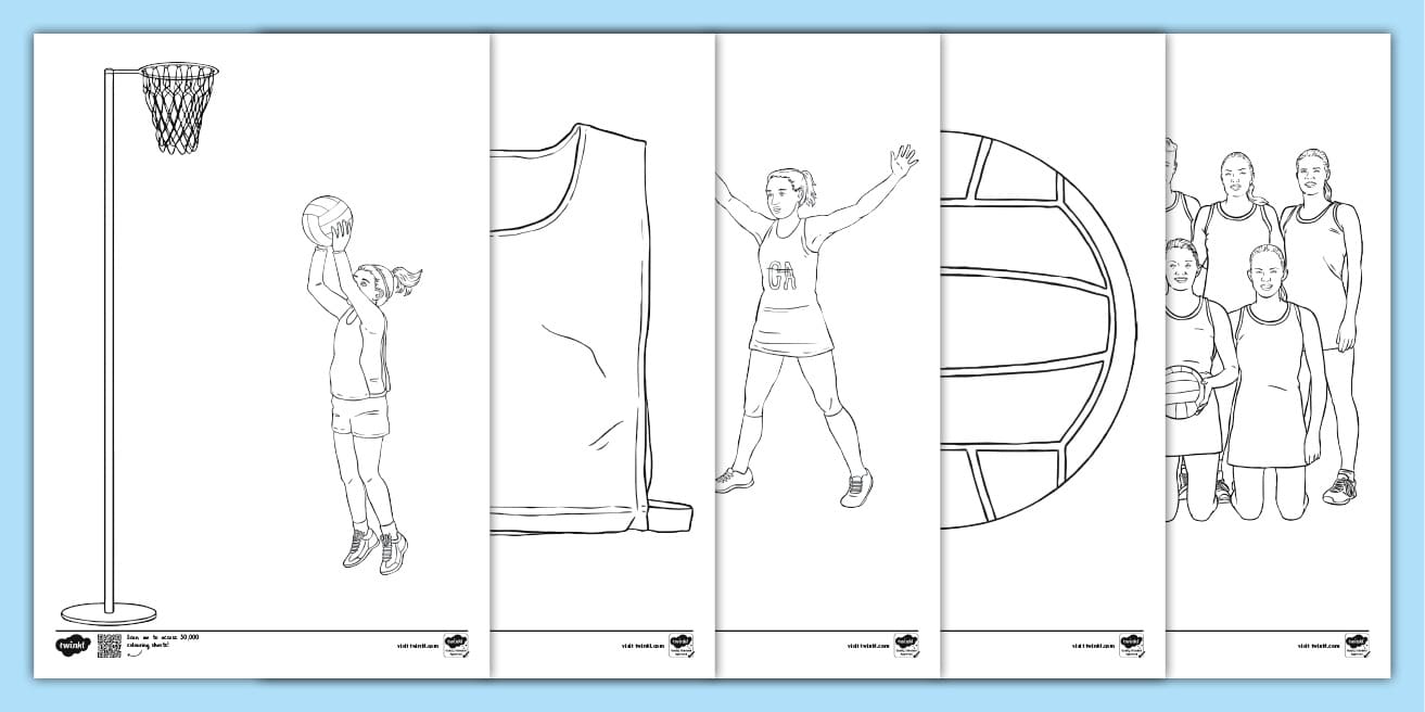 Netbox Colouring In Netball World Cup Colouring Pages