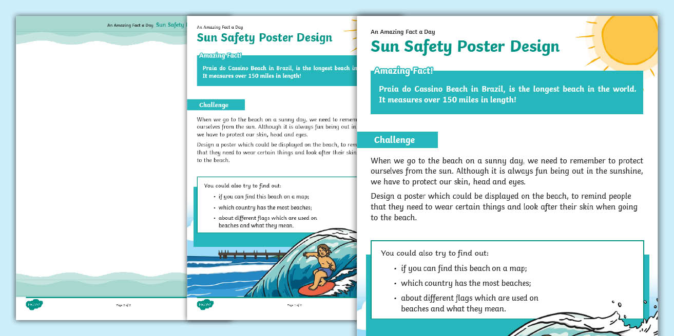 Sun Safety Poster Design Worksheet