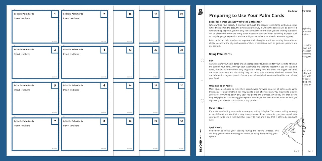 Editable Palm-Cards Maker and Palm-Card Template | Twinkl