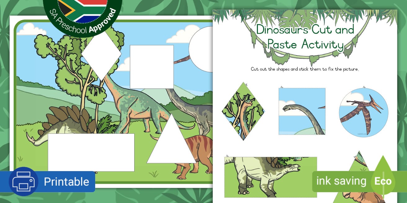 Dinosaurs Cut and Paste Activity