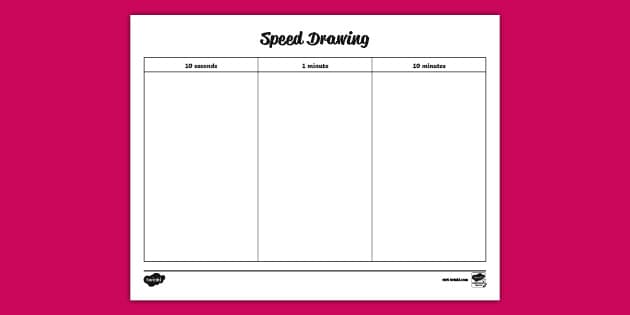 Speed Drawing Art Worksheet