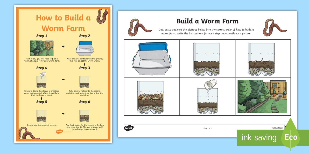 How to Build A Worm Farm Activity PDF | Twinkl Biology