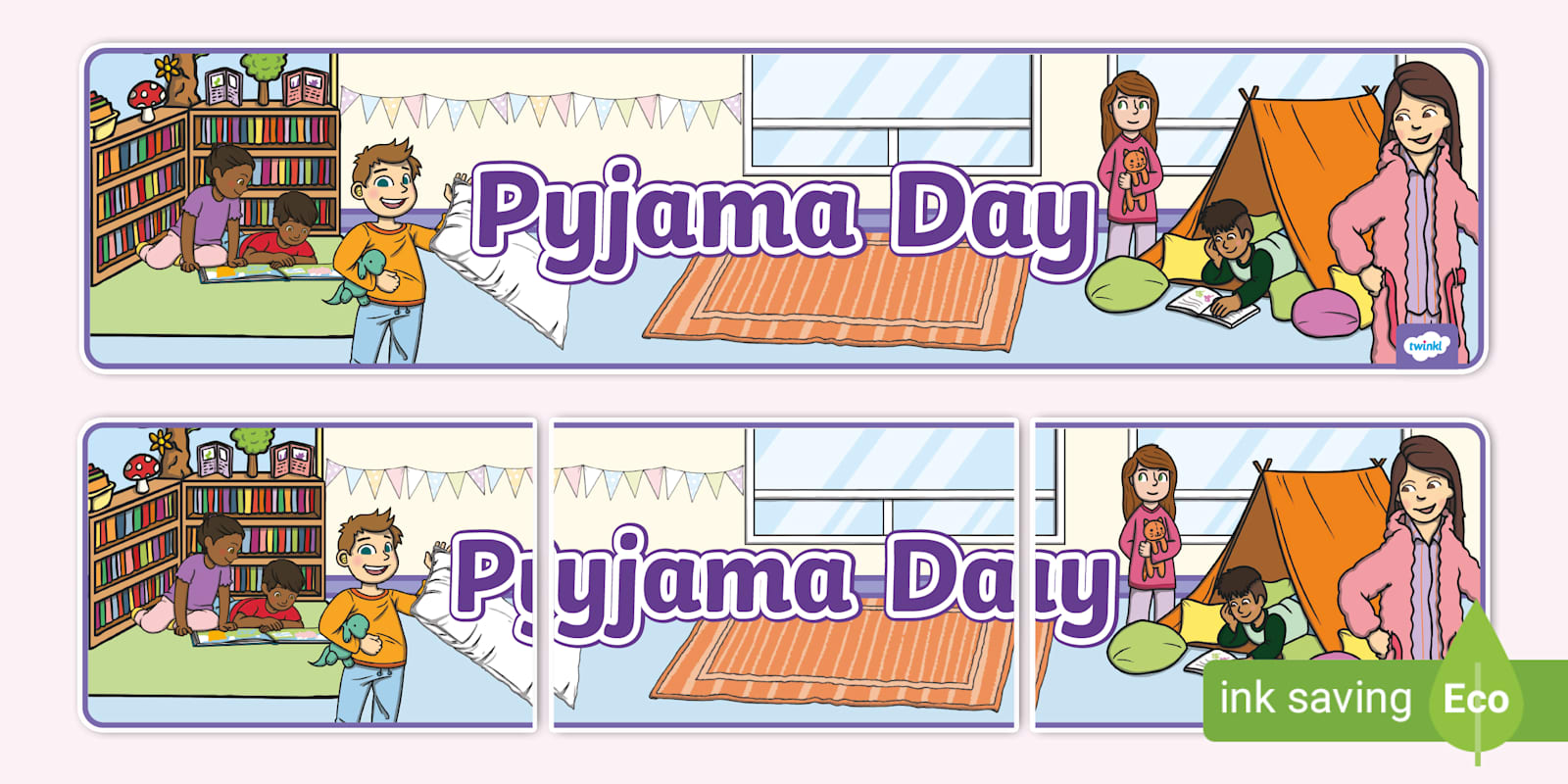 Pyjamas Signage Pyjama Day Display Banner | Early Years | Twinkl