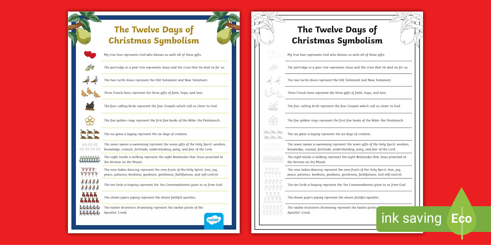 the twelve days of christmas symbolism