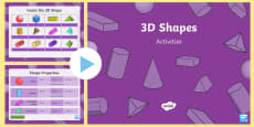 Properties Of 3D Shapes Worksheet / Activity Sheets - 3d