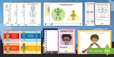 editable superhero labels editable superhero themed