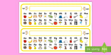 alphabet strip with pictures alphabet alphabet strip