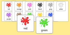 French Colours Vocabulary Cards - france, languages, EAL, colour