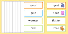 Phase 3 Phonics Words - Sound Button Word Cards