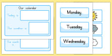 Daily Calendar/Weather Chart - Weather calendar, Weather chart
