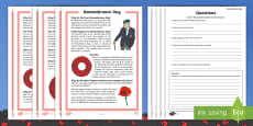 Remembrance day ks1 comprehension