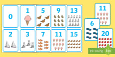 Children's Number Matching Cards - Printable - Teaching Tool