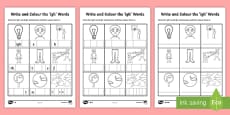 Find and Write the igh Words Differentiated Worksheets - Twinkl