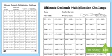 games loop tables multiplication 6 (Year Year Fractions Loop and Percentages Decimals Cards
