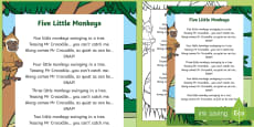 Five little monkeys jumping on the bed слова. Less least. детские считалки на английском языке. Write five sentences. Least five перевод.