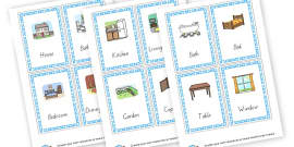 Parts of the house Flashcards - Houses & Homes Keywords Primary Resources