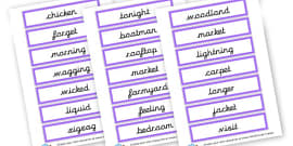 Polysyllabic Word Cards - Phase 4 Phonics - Twinkl Resources