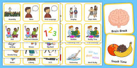 Visual Timetable Flashcards English Te Reo Māori - Back to School